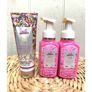 Milk Bar Bath & Body Works Birthday Cake Hand Soaps and Body Cream